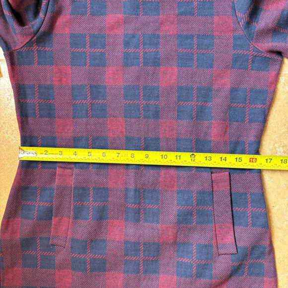 Marc by Marc Jacobs Plaid Dress Women’s Med Red Navy Check Fall Winter Classic - Picture 7 of 8
